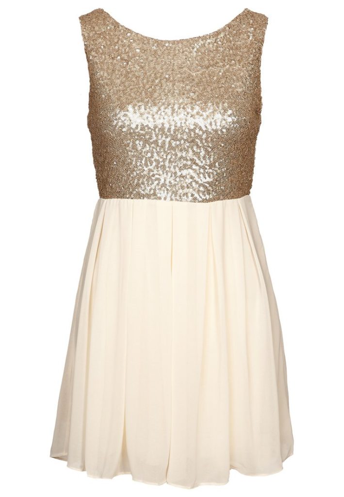 Robe de soiree paillettes or Tfnc Sarah